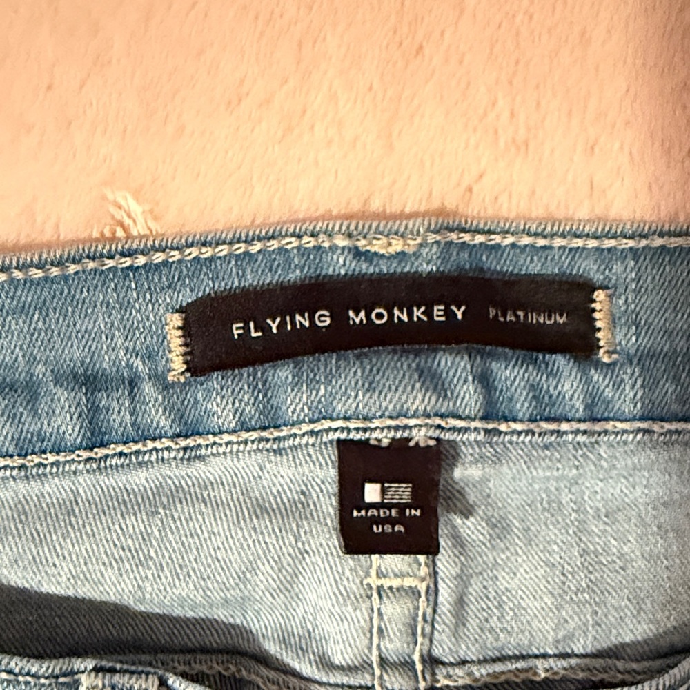 Flying Monkey Light Blue Straight Leg Jeans - Picture 2 of 4